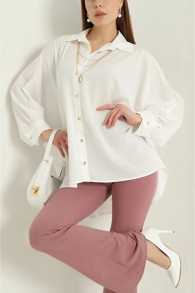 İKLİM LİFE Casual Shirt with Necklace Detail