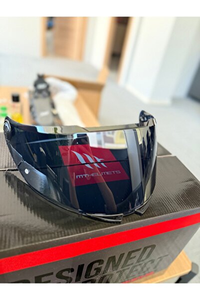 MT V28B MT Kask Camı Siyah - Thunder 4 Uyumlu - Siyah Vizör