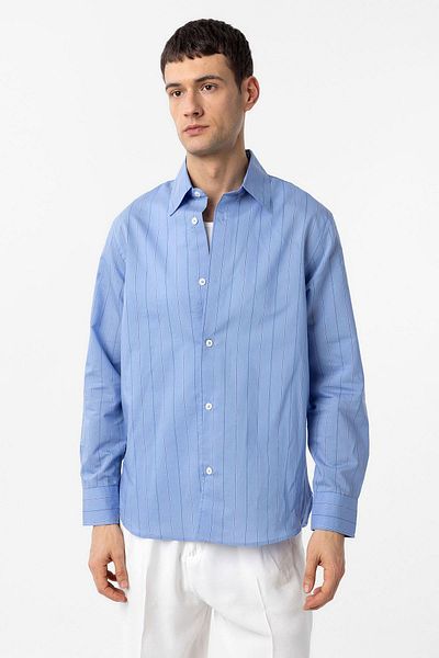 Antioch Blue Relaxed Striped Men's Shirt