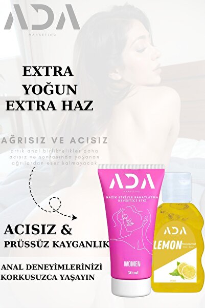 Ada Marketing Kadınlara Özel Limon Aromalı Anal Jel Ve Genişletici Krem Seti – 50 ml Tazeleyici Konfor Deneyimi
