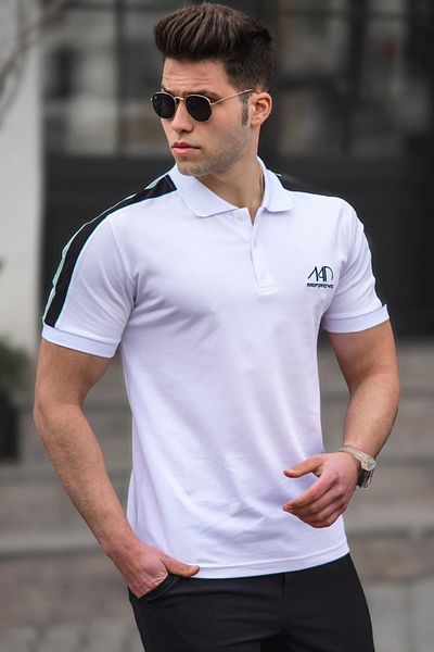 Madmext Ανδρικό μπλουζάκι με λευκό γιακά Polo 5215