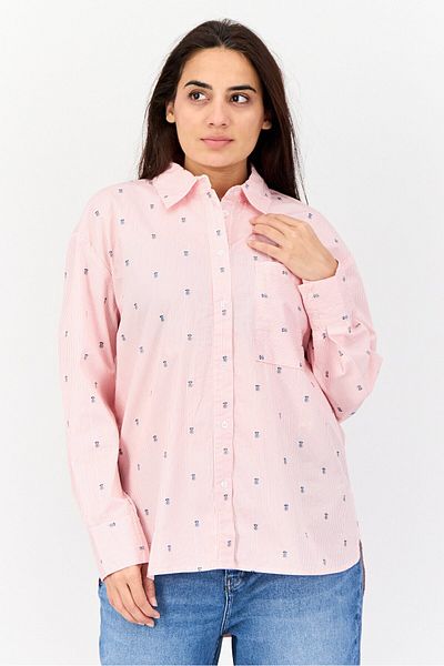 XOXO Women Regular Fit Stripe Long Sleeve Shirt, Multicolor