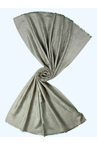 mim eşarp Işıl İpek - H Pattern Cashmere Silk Shawl 75X190 cm