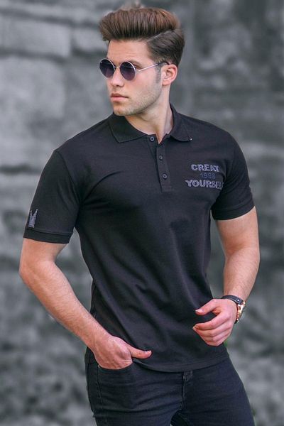 Madmext Schwarzes Rollkragen-T-Shirt für Herren 5247