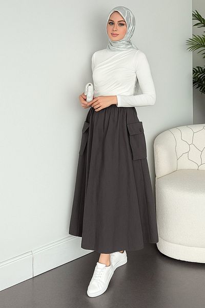 İKLİM LİFE Cargo Pocket Belted Skirt
