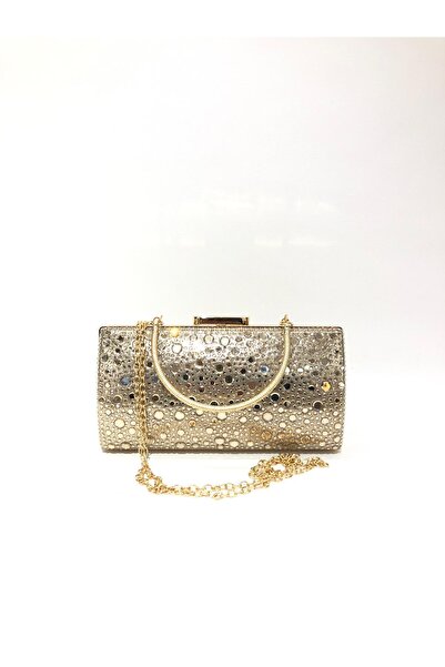 womenacs Золота сумочка-клатч з каменями у вигляді крапель води, з ланцюжком,...
