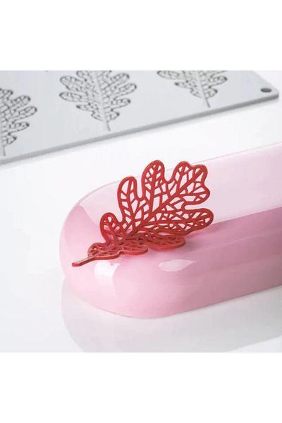 La Pavoni Silicone mold, oak leaves, Pavoni Leaf, 8 cavities
