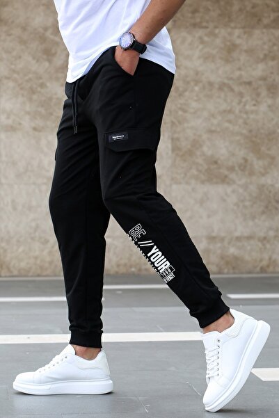 Madmext Siyah Baskılı Eşofman 4079