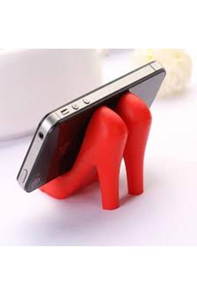 Generic Red heel-shaped phone holder