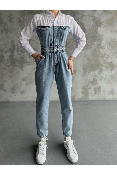 Linarose Джинсовий комбінезон з сорочкою Комбінезон джинсовий