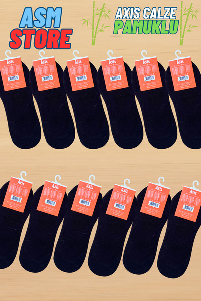 Picadilli Economical Set of 12 - Unisex Cotton Ballerina Socks - Combination and Four Different Color Options