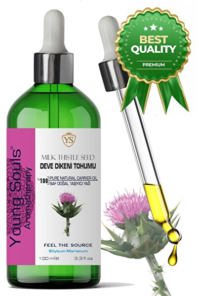 YOUNG SOULS Milk Thistle Carrier Oil ( Cold Pressed ) Deve Dikeni Bitkisel Taşıyıcı Yağ ( Soğuk Sıkım ) 100 ml