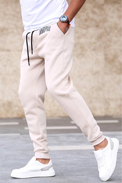 Madmext Ανδρική φόρμα 5427 μπεζ με 3 κλωστές