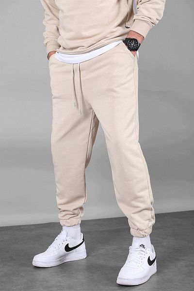 Madmext Ανδρικό φούτερ σε μπεζ Basic Regular Fit