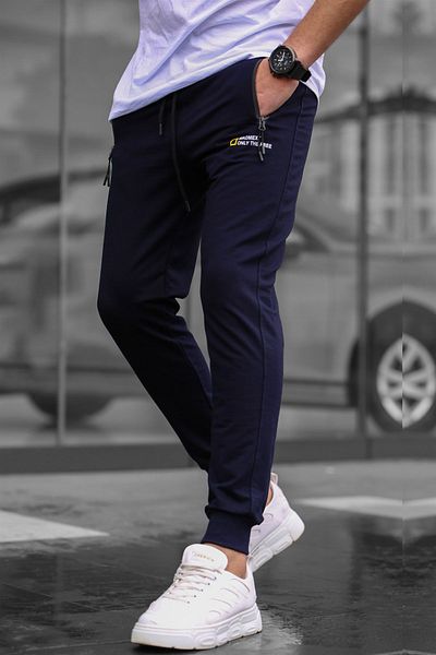 Madmext 5436 Μοντέλο Navy Blue Basic Φούτερ