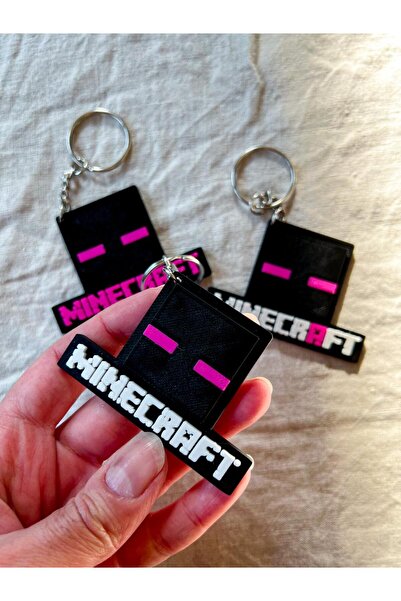 Nova Özel Tasarım 1 Adet Minecraft Enderman Temalı Anahtarlık -Süs-Hediyelik Eşya-Dekor
