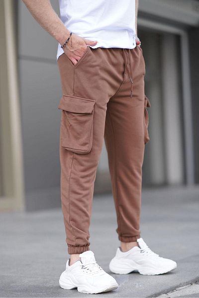 Madmext Καφέ Elasticized Cargo Pocket Ανδρικό Φούτερ 6514