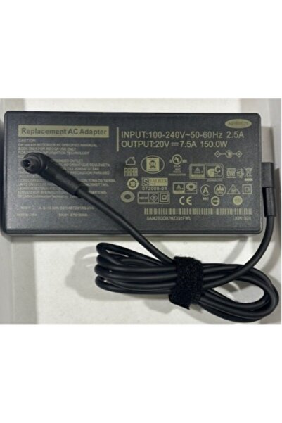 Leonpro 20 volt 7.5A adaptör 150 watt 6.0 mm 3.7 mm notebook adaptör