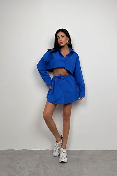 Black Fashion Fusta mini Saks - cu talie elastică și nasturi
