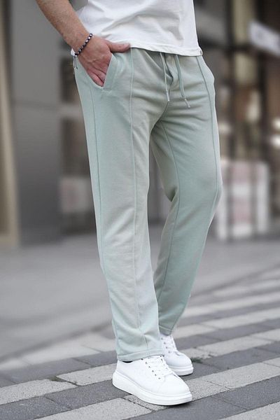 Madmext Grüne Jogginghose mit offenem Bein für Herren 6515