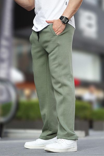 Madmext Weit geschnittene Khaki-Jogginghose – gerades Bein 6550