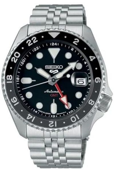 Seiko 5 Sports SSK GMT Black Dial Automatic Men's Watch SSK001K1