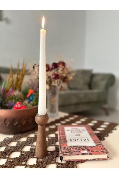 SAMMWOOD Doğal Ahşap Şamdan Mumluk Kayın Ağacından (TEKLİ)