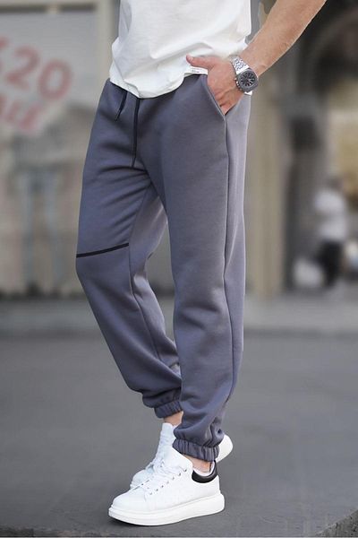 Madmext Ανδρικό Φούτερ Smoked Pocket Detailed Basic 6523