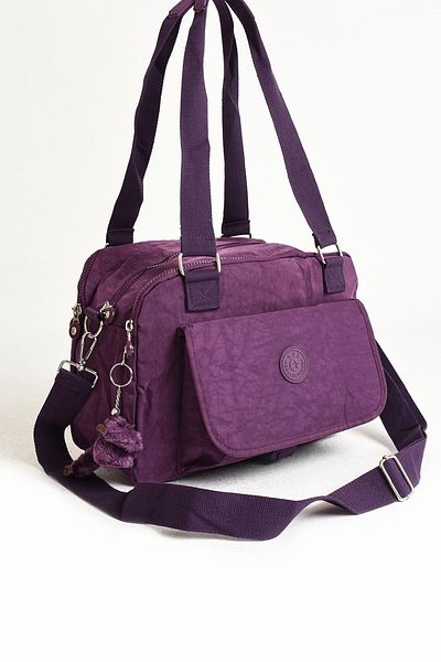 DUOMİNO Duomino Clinker Multi-Pocket Water Resistant Purple Crinkle Shoulder Bag / Shoulder Bag