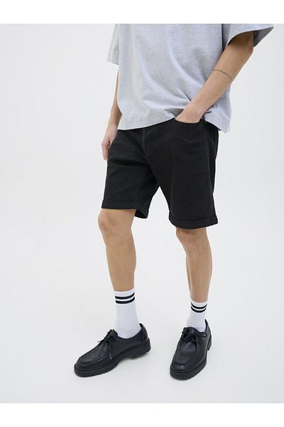 Jack & Jones Ανδρικό μαύρο σορτς Jjirick Jjoriginal Horse 104 12269497 -Μαύρο