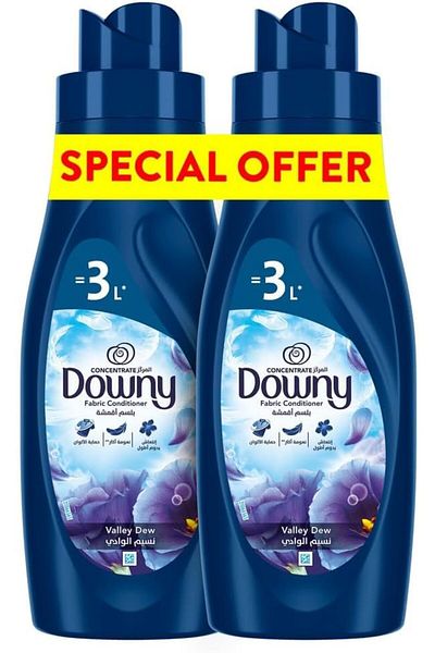 downy عبوة قيمة منعم الأقمشة فالي ديو، 2 × 1 لتر