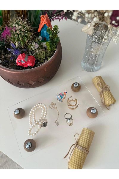 SAMMWOOD Luxury Vip Transparent Organizer Jewelry Aromatherapy Plexiglass Organizer