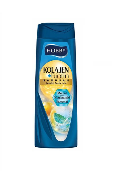 Hobby Shampoo Collagen Menthol Dandruff Hair 480 ml X 3 Pcs