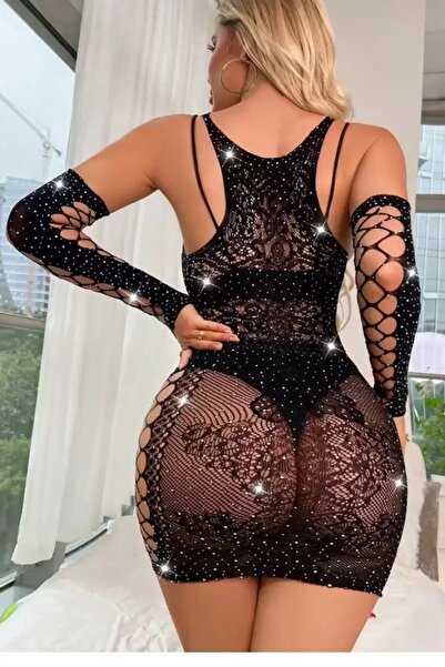 Birch Lingerie Боди с блестящи камъни