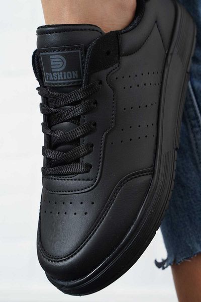 Moda Pie Pantofi sport pentru femei Yeha cu împânzire laterală, negri