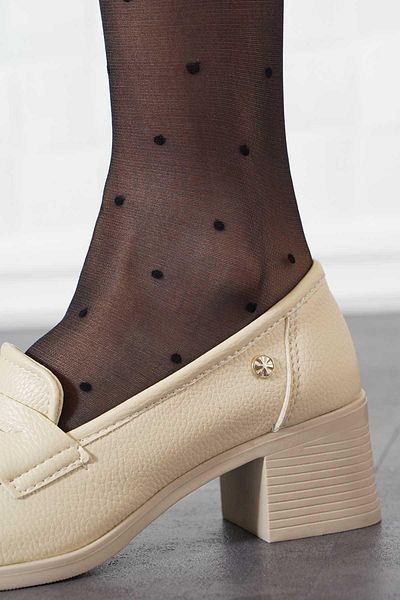 Moda Pie Pantofi clasici cu toc Solna Flat Belt pentru femei, piele bej