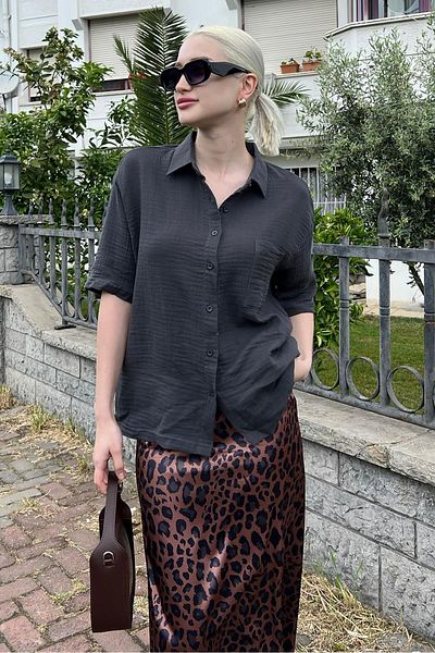 Madmext Γυναικείο πουκάμισο Basic Smoked Muslin Fabric MG1784