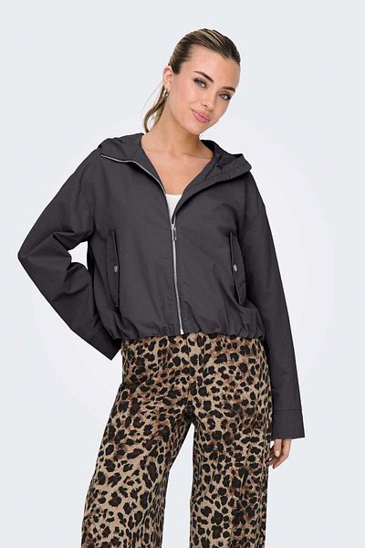 ONLY Onlbealo Hood Jacket Cc O Anthracite Women's Coat