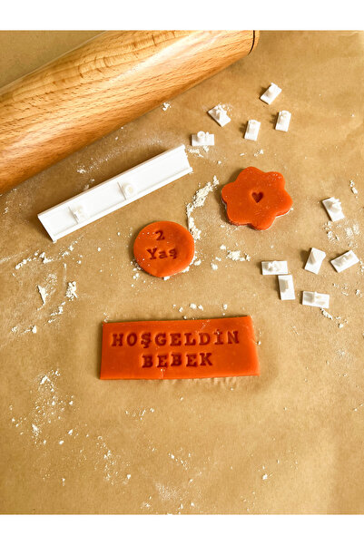 Home Türkçe Karakterli Harf ve Rakam Stampa Seti- Kil, Seramik, Şeker Hamuru ve Kurabiye İçin Damga