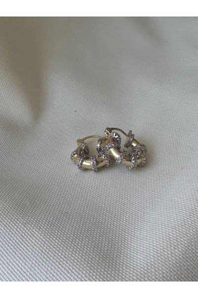 bijuxbymrv Bym Model Stone Hoop Earrings