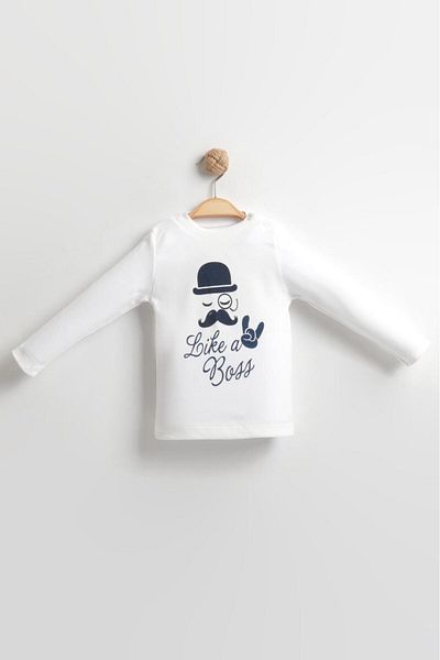 Mini Baray Boy's Mustache Inflatable Vest 3-Piece Cotton Suit (2-3-4 Years) - Colorful Option