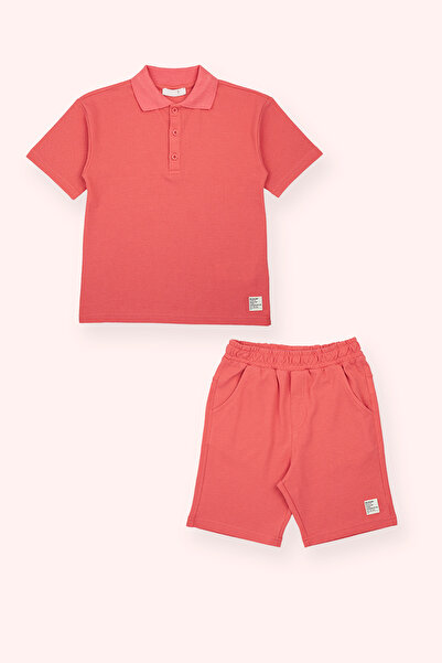 Panço Erkek Çocuk 2'li Nar Şortlu Takım