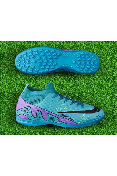 VİTUS حذاء كرة قدم للجنسين من Mercurial High Top Sock Crampon Turf and Turf للبالغين والأطفال