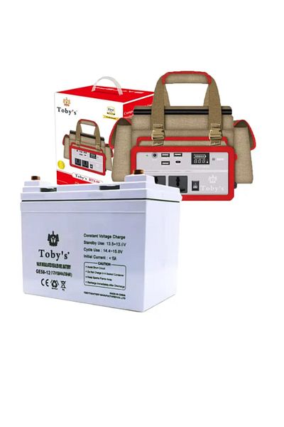 TOBYS Toby's BTY 50A Battery 50000mAh Power, Rechargeable Battery With 220V Power Inverter
