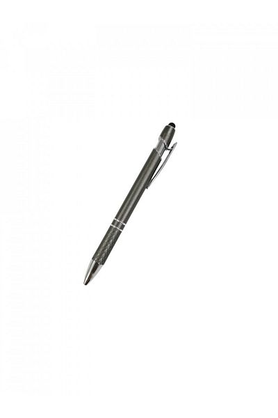 G Golden Case Stylus Touch pen Conference, Metalic, cu pix incorporat, Gri