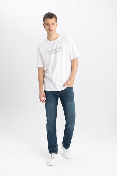DeFacto Sergio Dark Green Ανδρικό Jean Παντελόνι R9026az/nm41