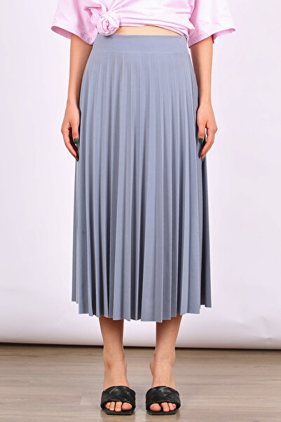 Madmext Smoked Pleated Women's Midi Skirt MG1879