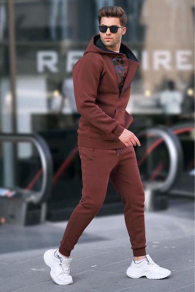 Madmext Комплект мъжки анцуг Bitter Brown 5634