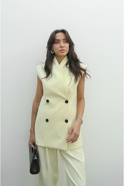 Havoş Light Yellow Culkin Vest Pants Set