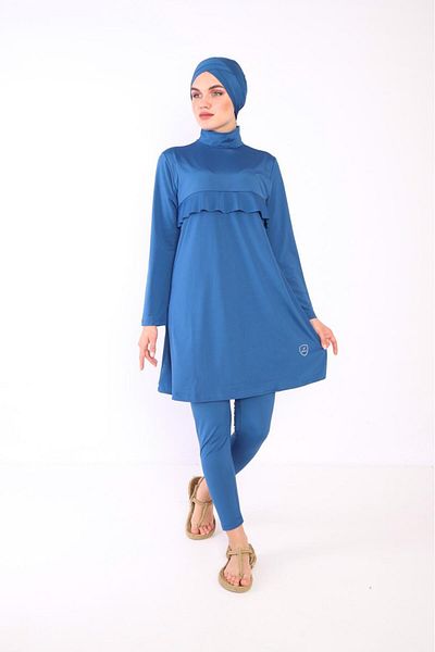 XORVİO Γυναικείο μαγιό Hijab Stylish Fit Burkini Αδιάβροχο ύφασμα